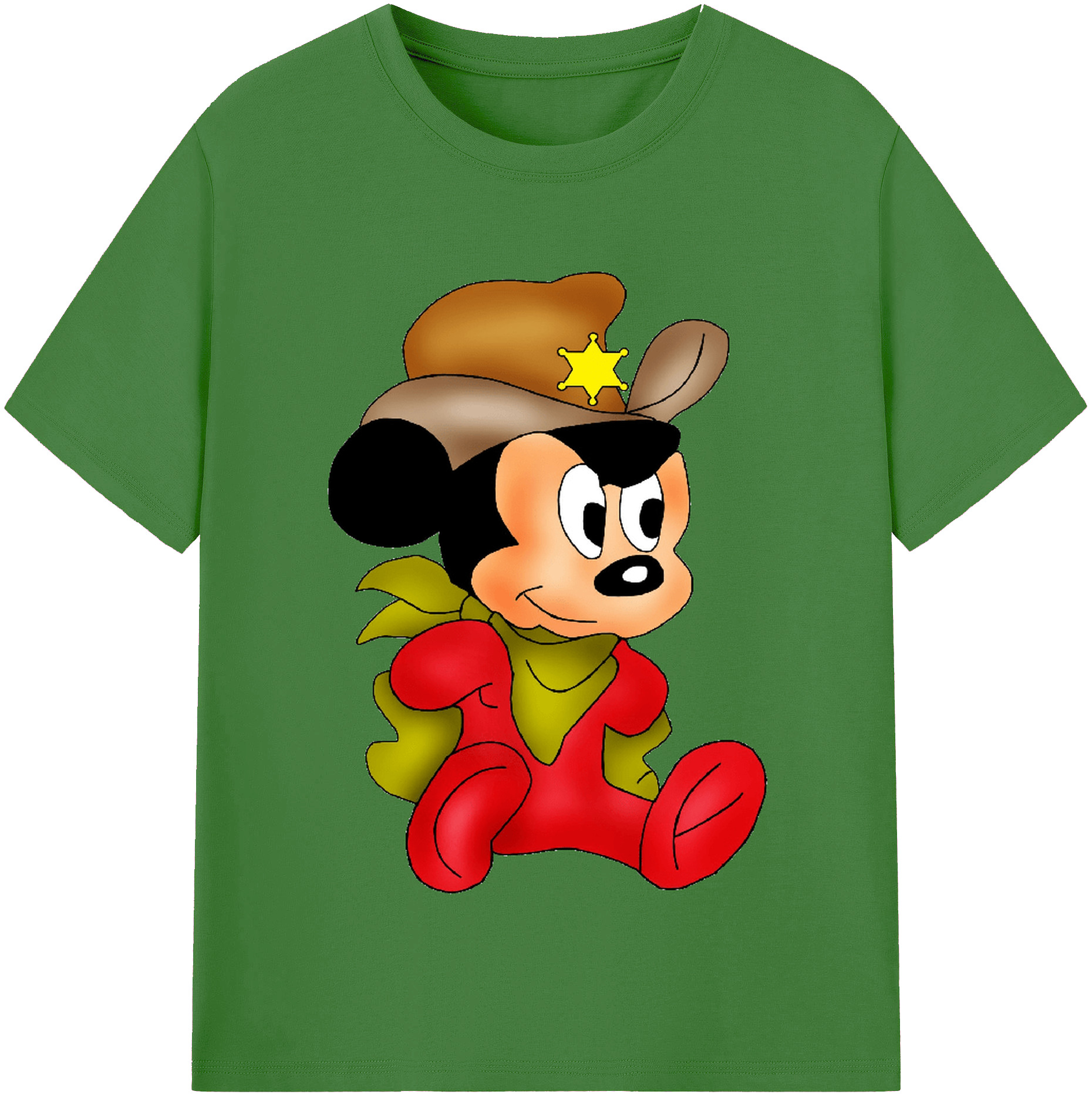 （画像用） ミッキーマウス Mickey Mouse レディースカジュアルプリントTシャツ（綿100％）